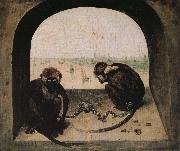 Pieter Bruegel 2 monkeys painting